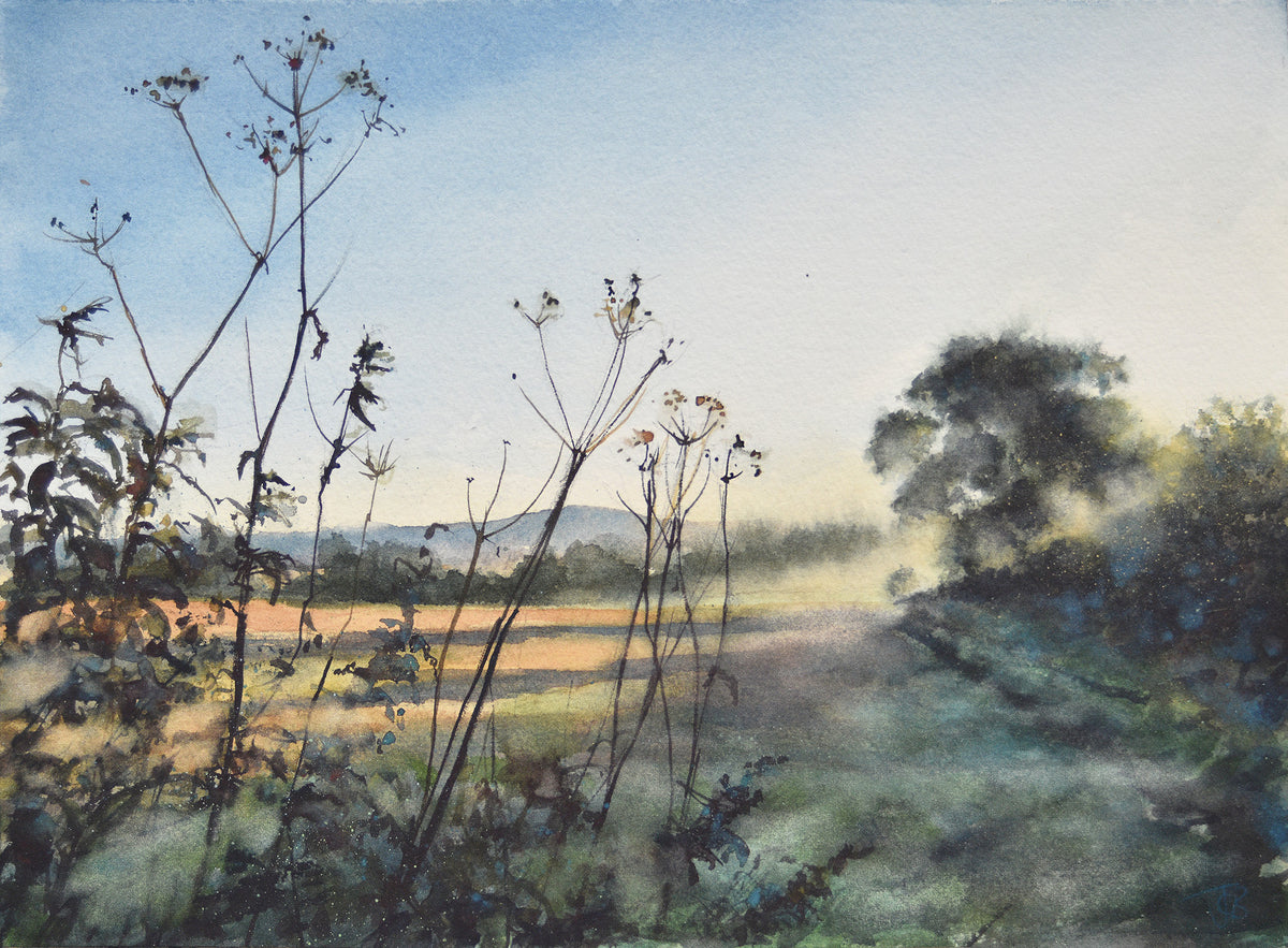 Autumn Dawn Mist, 2020, Watercolour on Saunders Waterford Cotton Rag, 29 x 38 cm