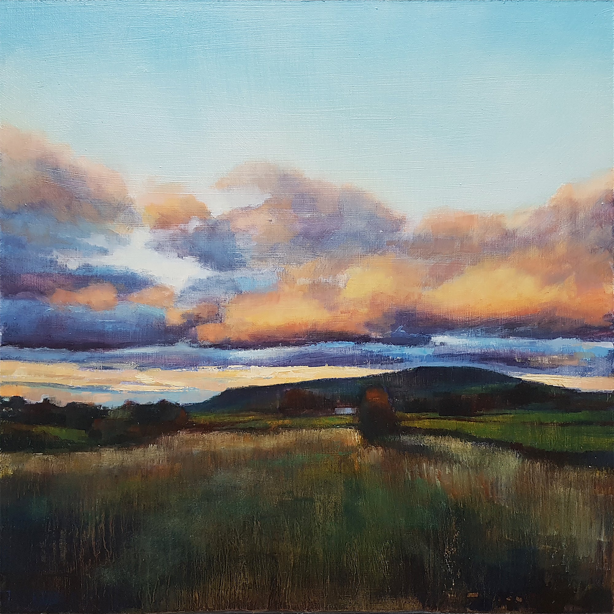 Early Finish, 2022, oil on panel, 45 x 45 cm