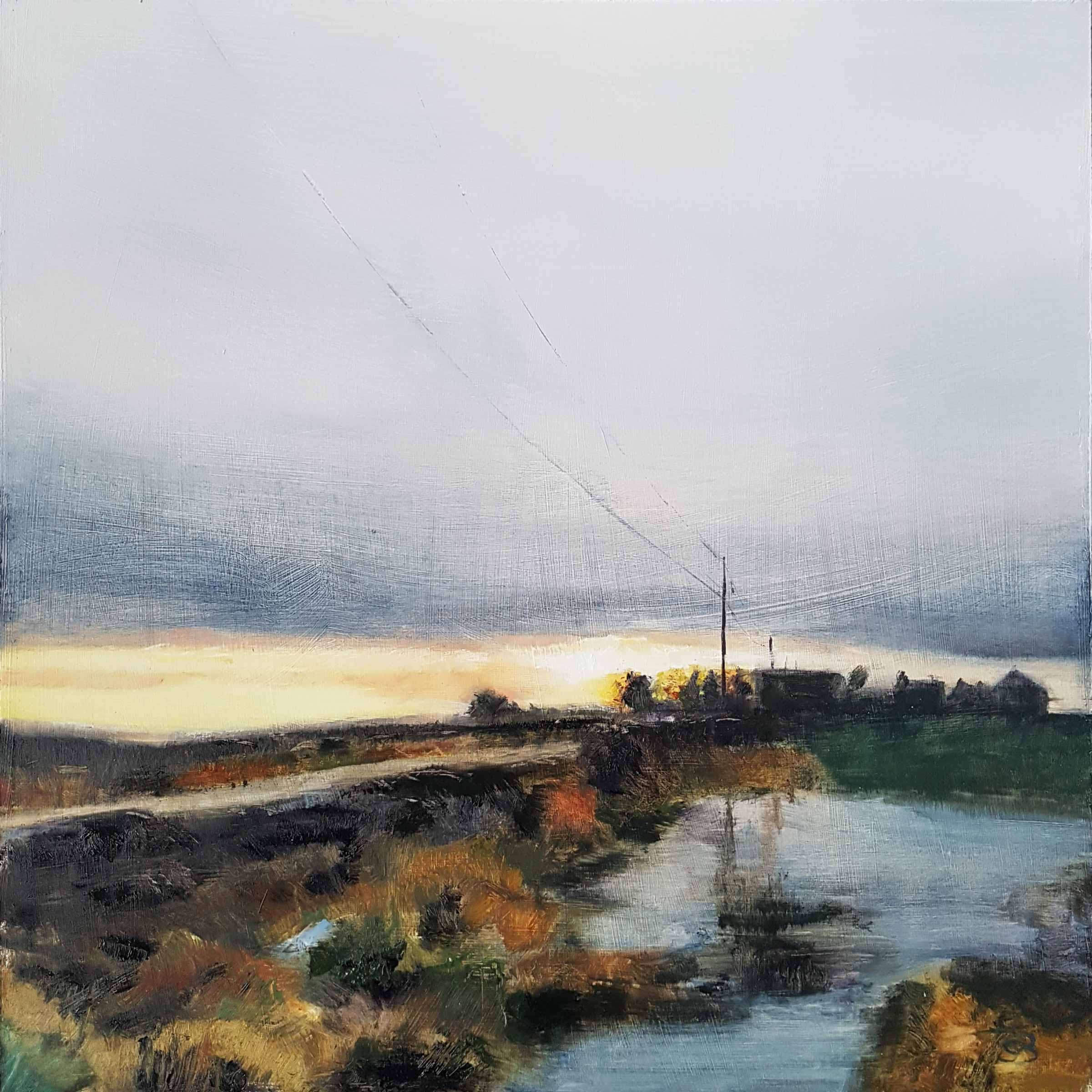 Umbilical, 2020, oil on panel, 45 x 45 cm